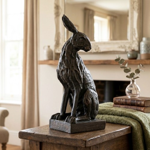 47cm rustic outdoor hare - 47cm,