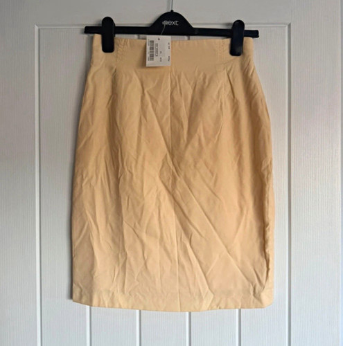 Next beige cotton denim pencil - cotton,