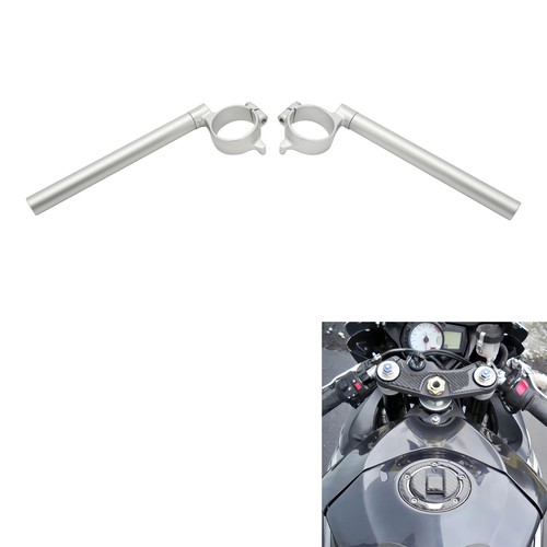 Silver handle bar clip ons - bar,