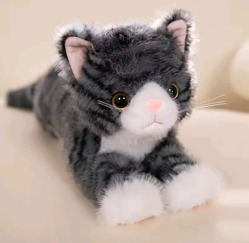 Cute realistic kitten plush - realistic,