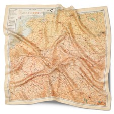 Silk WW2 Escape Map Scarf - Official IWM Evasion Scarf -Air Force Pilot Map SALE