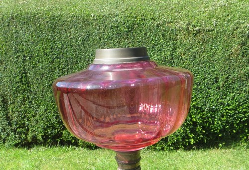 Antique cranberry glass fluted - antique,