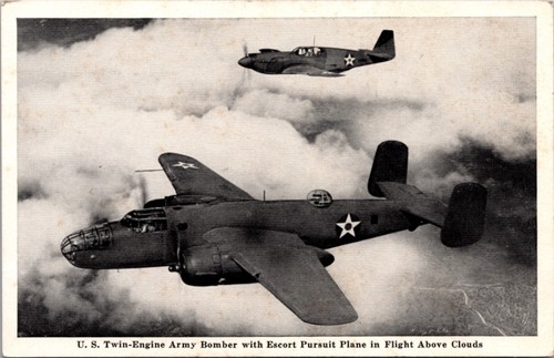 Postcard twin engine army - postcard,