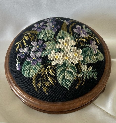 Vintage round french teak wood - vintage,