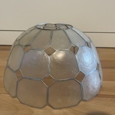 Capiz Shell Light Shade Silver Ceiling Pendant 