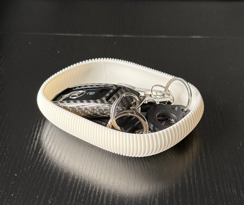 Ribbed trinket dish - |, tray