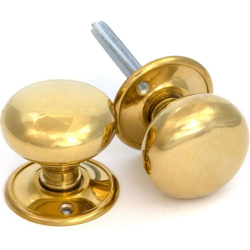 Solid polished brass mushroom - brass,