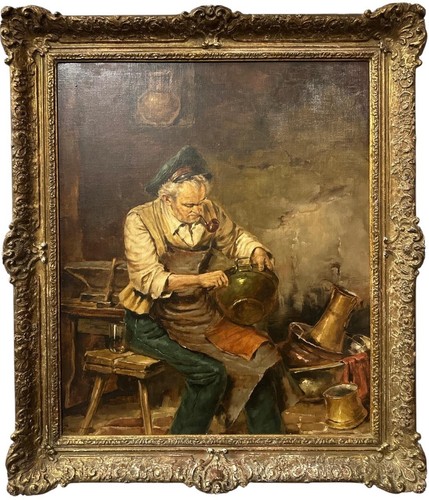 Oil painting the artisan - oil,