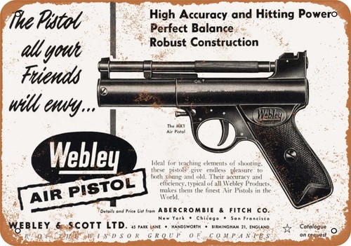 Metal sign 1959 webley - 1959, air