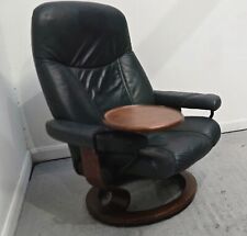 Ekornes Stressless Consul Small Leather Chair & Swing Table Green 1104244