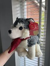 Keel Toys Husky Dog Soft Toy Plush with red scarf 25cm tagged vgc