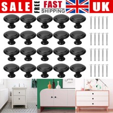2-24Pcs Door Knobs Cabinet Kitchen Stainless Steel DIY Handles Cupboard Draw UK