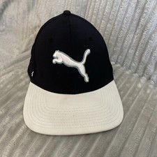 Puma Adjustable White And Black Mens Golf Flat Cap