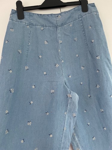 Blue floral trousers - floral,