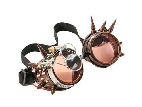 Steampunk copper goggles spike - steampunk,