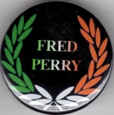 FRED PERRY Pin Button Badge 25mm - TENNIS MOD SKINHEAD VESPA LAMBRETTA SCOOTER 
