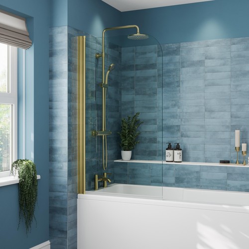 Curved edge bath shower - bath,