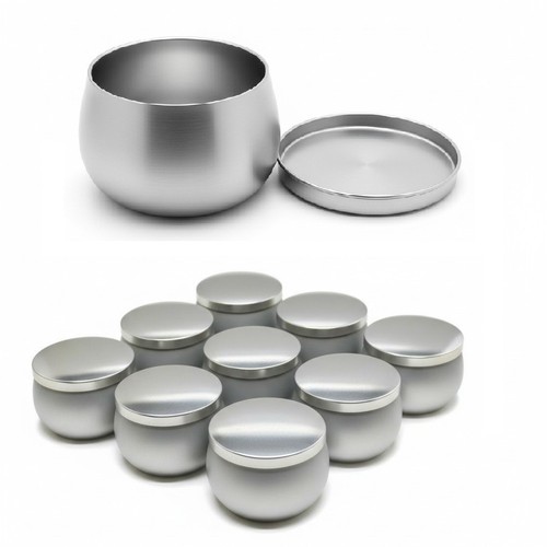 12x silver spice tins with - silver,