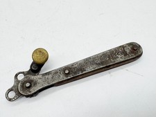 ANTIQUE UNCONQUERABLE CAN OPENER TOOL PATENT APPLIED FOR CAST IRON BRASS KNOB