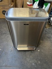 Kitchen Rubbish Waste Bin Recycling Dual Multi Compartment Pedal 60L