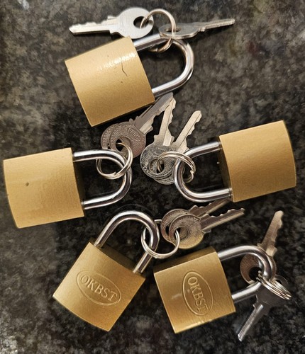Brass padlock small - brass,