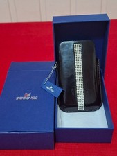 RARE SWAROVSKI BLACK LEATHER