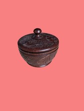 Small Dark Wood Hand Carved