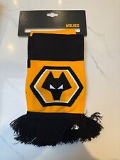 Wolves FC Official Bar Scarf , Black/Gold - Football Scarf - BNWT
