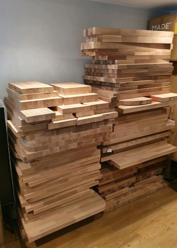 Solid oak walnut worktop - solid,