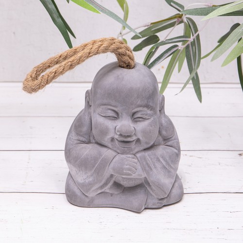 Grey buddha door - grey, stone