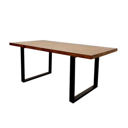 180cm dining table solid dark - 180cm,