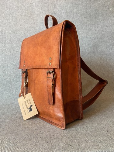 Leather backpack tall - 13”,