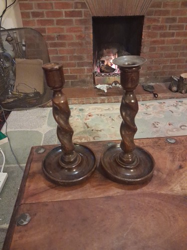 Pair vintage barley twist - of,