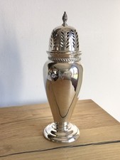 Antique Charles Weale Birmingham Hallmarked Solid Silver Sugar Shaker 1925