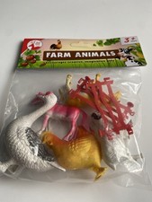 Farm Animals Toy Set Encourages Creative Play Learning Cow Hen Horse Sheep Goose