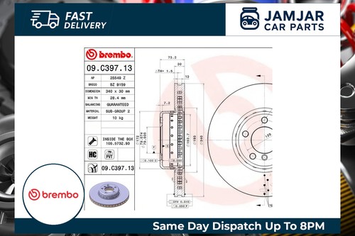 Brembo c397 brake disc - 09.c397.13,