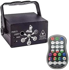 120 Rechargeable RGB UV Laser DJ Disco Party Stage Light Projector Remote Sound