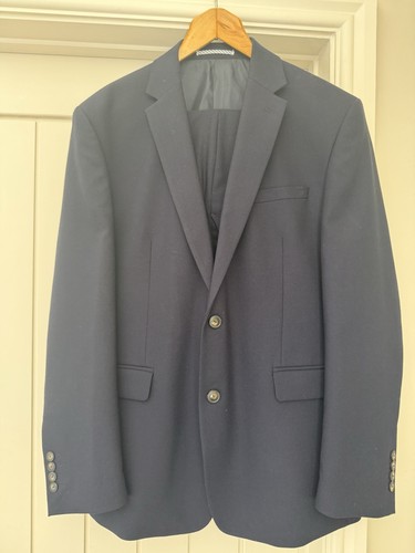 Men navy wool - blend, suit