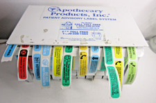 Metal Pharmacy Label Cabinet