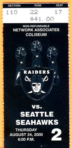Raiders seahawks - 8/24/00, raiders/seahawks