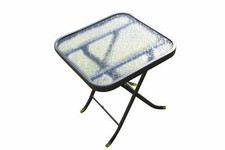 Metal Framed Glass Top Folding