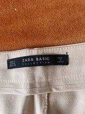 Zara Pink Cigarette Trousers Size 12 Pale Pink