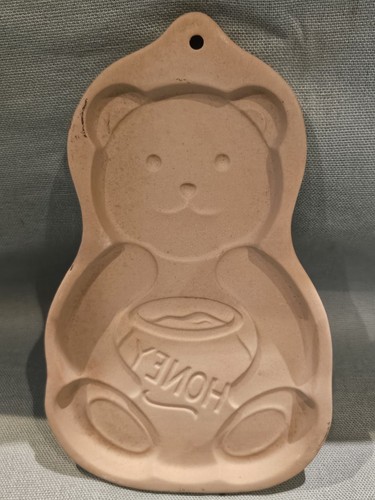Stoneware teddy bear holding - stoneware,