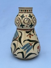 Aller Vale Persian Blue Flower Design Pottery Vase - Torquay Pottery Collection