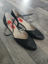 Brand New Black Leather Ballroom Latin Dance Shoes Size UK 4