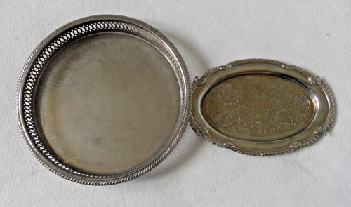 Two antique silver plated - two,