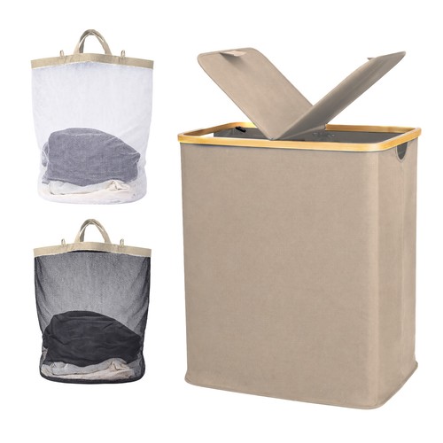 140l lid laundry basket with - basket,