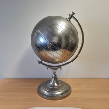 Large Metal World Globe On