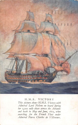 Postcard hms victory - victory,