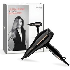 BaByliss Salon Pro Ionic Hair Dryer 2200W 2 Speed & 3 Heat Setting - Black